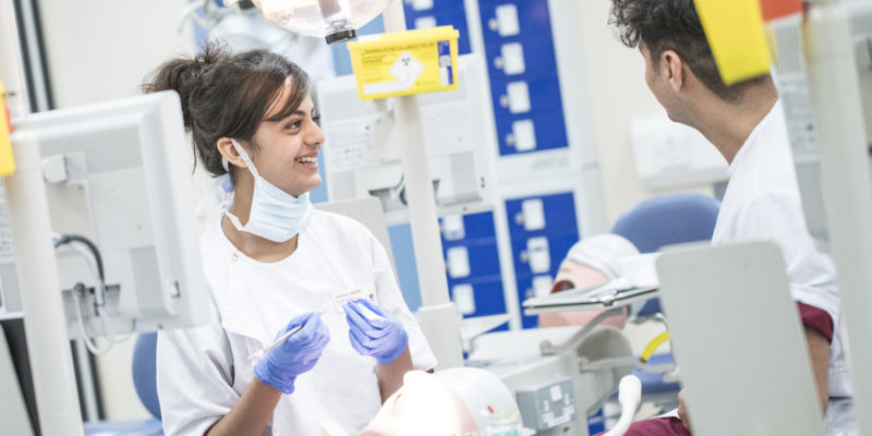 dentistry student in clinical skills